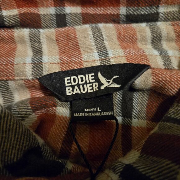 New Eddie Bauer shirt Mens L Clay flannel - Picture 3 of 5